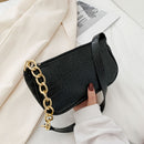Fashion Alligator Pattern Handbag Solid Women Leather Travel Totes Shoulder Bags