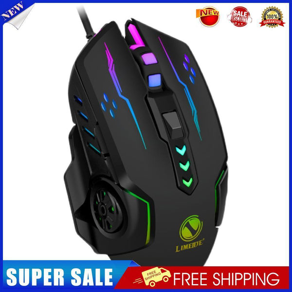 V7 USB Wired Mouse 6 Buttons 3600dpi Gaming Optical Gamer LED Mice for PC