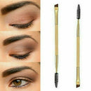 Beauty Makeup Bamboo Handle Eyebrow Brush + Eyebrow Comb Brushes V5U9 E6B4