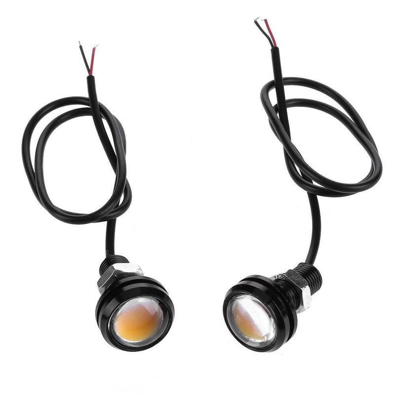Universal 1 Pair High Performance Eagle Eye Yellow LED Car Daytime Running Light Car
