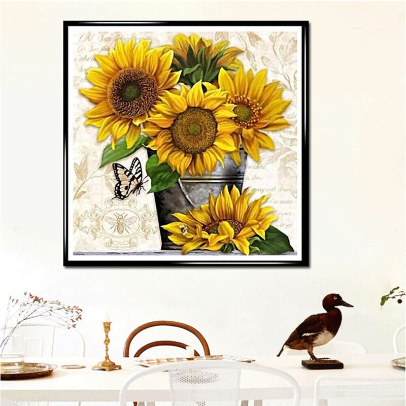 Sunflower 5D DIY Full Drill Diamond Painting Embroidery Kits Cross Stitch Newly