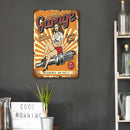 20x30cm Retro Metal Tin Sign Character Bar Room Wall Pendant Plaques (1) Newly
