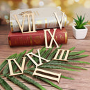 Home Decorations Clocks Wooden Wood Chip Clock Accessories Roman Numerals