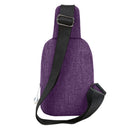 Men/Women Canvas Chest Packs Casual Crossbody Shoulder Sling Bag(Purple)