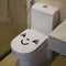 Bathroom Toilet Funny Smile Wall Stickers Washroom Wall Decals House Decor