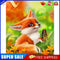 Little Fox Butterfly Paint By Numbers Kit DIY Frameless Picture On Canvas