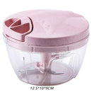 Manual Meat Grinder Food Chopper Mincer Fruit Vegetable Nut Shredder (Pink)
