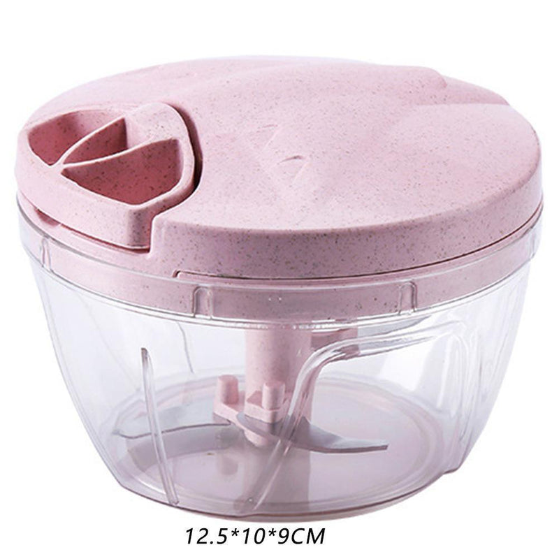 Manual Meat Grinder Food Chopper Mincer Fruit Vegetable Nut Shredder (Pink)