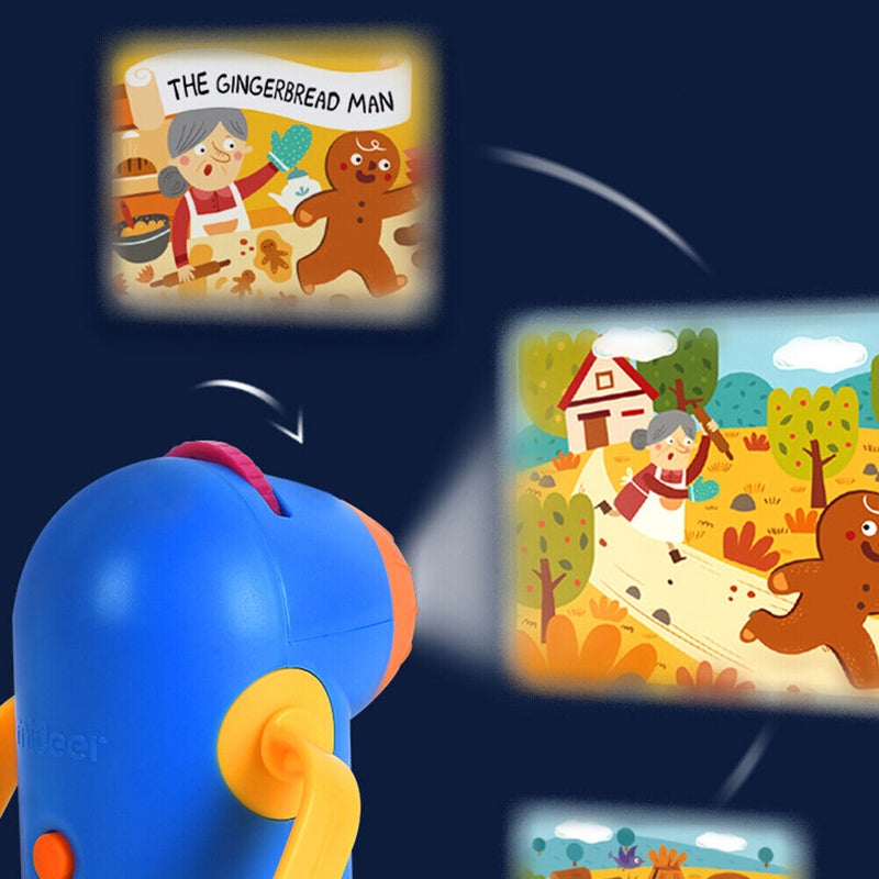 Portable Tales Story Book Projector Light Torch Toys Set Baby Mini Theater Newly