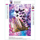 Coloured Dreamy Butterflies Book 5D Round Diamond Painting DIY Cross Stitch