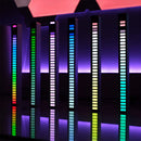 USB 5V Sound Control Colorful Light RGB 32 LED Pickup Lamp Bar (Black) Newly