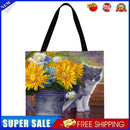 Flower kettle cat Printed Shoulder Shopping Bag Casual Large Tote Handbag