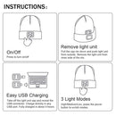 LED Beanie Hat, Men Women Wireless Bluetooth-compatible Beanie Knitted Hat