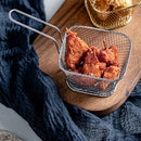 Stainless Steel French Fries Basket Mini Square Frying Basket with Handle