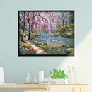 Y Painting by Numbers Romantic Creek Oil Painting on Canvas Hand Painted, Landscha
