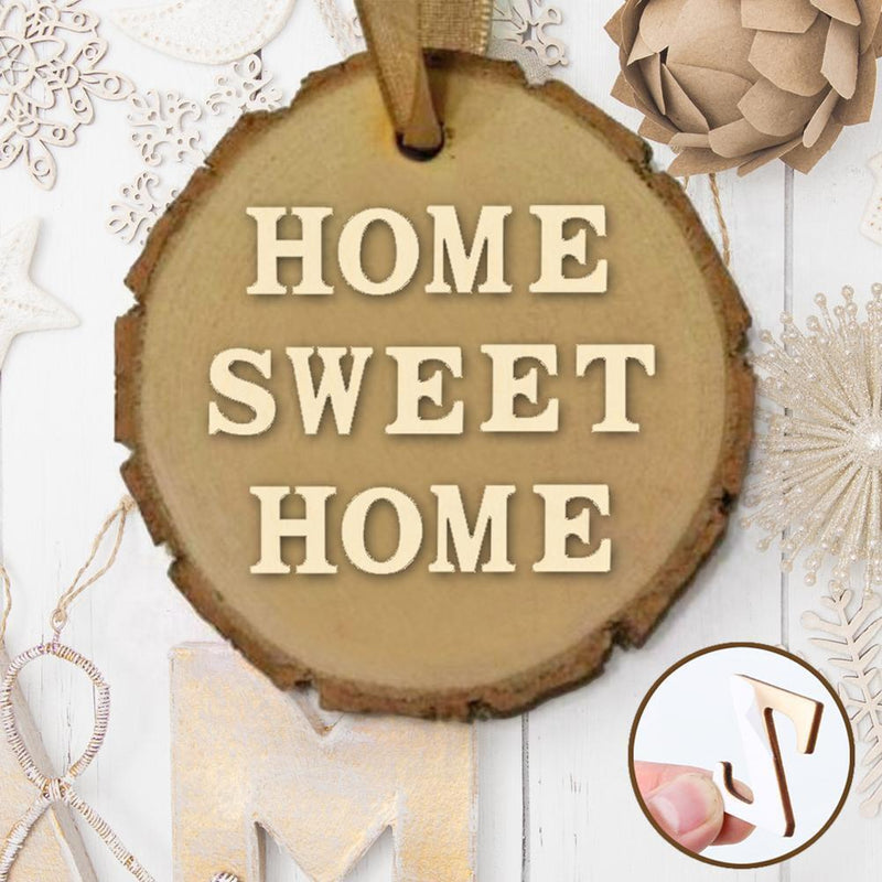 Wooden Letters Alphabet Wood Discs for DIY Scrapbooking Arts Crafts Decoration