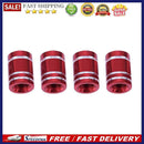 4pcs Aluminum Car Motorcycle Wheel Tire Valve Stem Caps Covers (Red)
