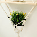 Flower Pot Wall Decoration Plants Holder Cotton Rope Basket Flower Pot Hanging