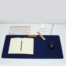Office Computer Desk Mat Keyboard Felt Laptop Cushion Mouse Pad (Navy Blue)