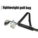 Golf Club Carrier Bag Nylon Carry Driving Range Travel Shoulder Bag (Black)