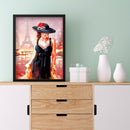 5D Diamond Painting Kit Woman with Hat Full Round Drill DIY Crafts (NH987)