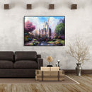 Painting By Numbers Kit DIY Rainbow Castle Canvas Oil Wall Art Picture Orname