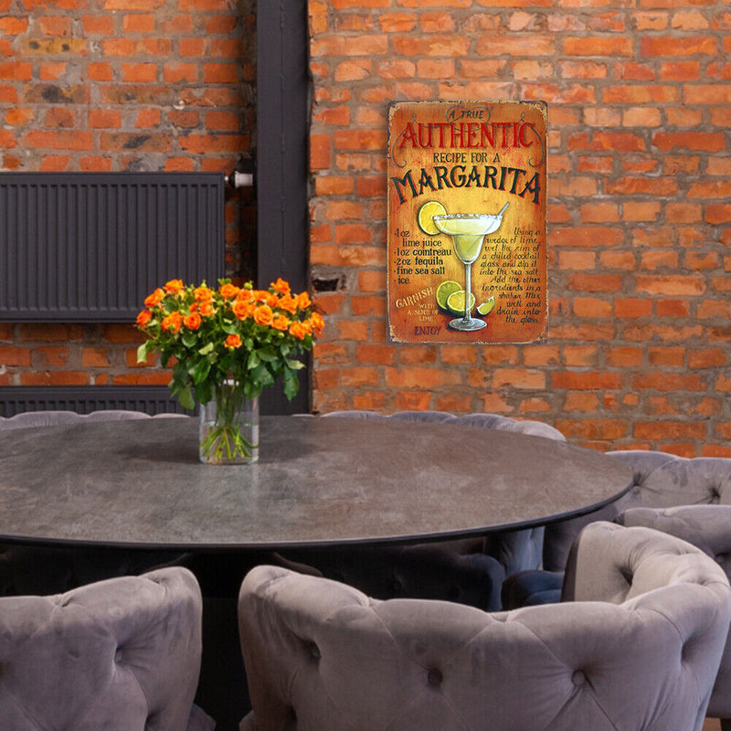 Retro Wine Beer Plaque Metal Tin Signs Painting Home Wall Art (Authentic)