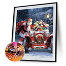 Diamond Painting Christmas Santa Prensents Car Full Round Drill Picture Kit