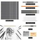 Graphite Stick Artist Sketch Drawing Pencils Set Kit Art Painting Supplies