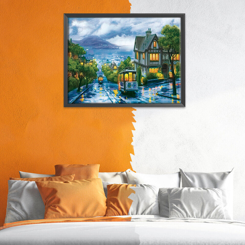 14CT Counted Handmade Needlework Pleasant Landscape DIY Bedroom Cross Stitch