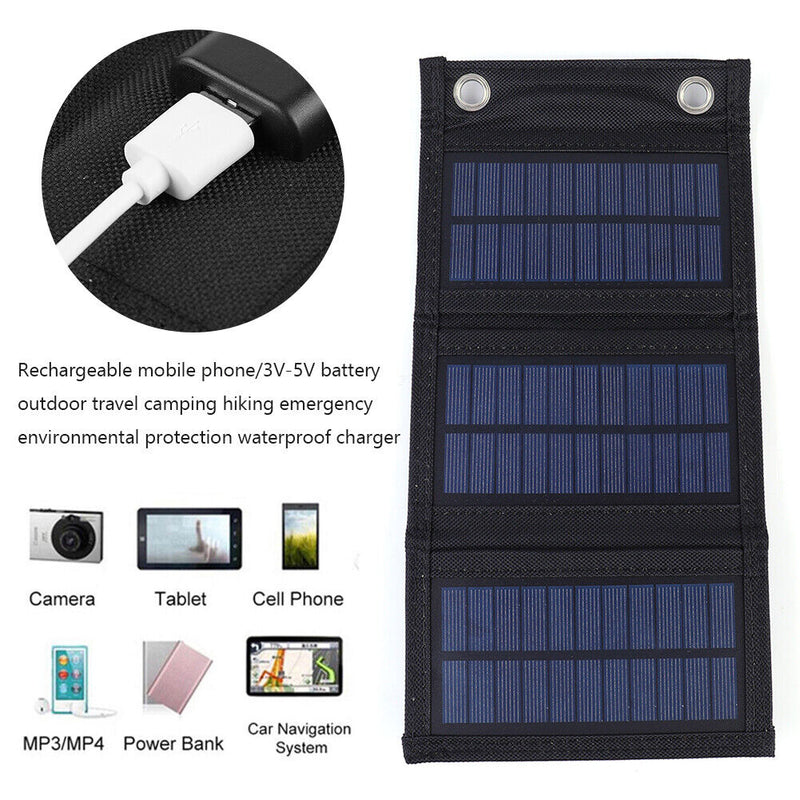3-Fold Solar Cell 6W Outdoor Phones Power Bank for Mobile Phone/3V-5V Batte
