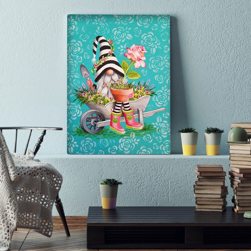 5D DIY Full Drill Round Shape Flowerpot Goblin Rhinestone Diamond Drawing Kit