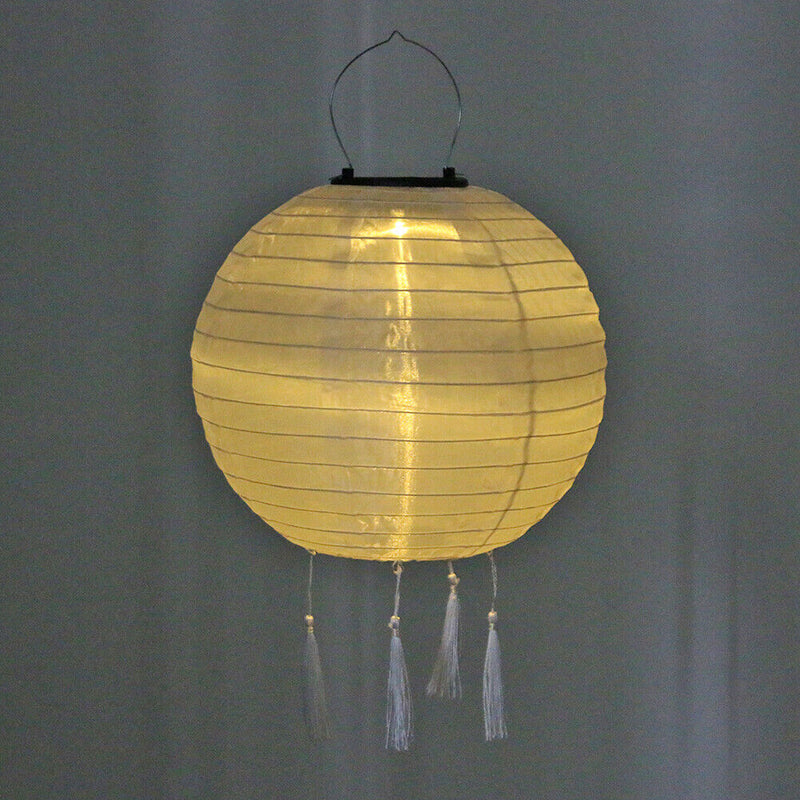 10inch Solar Lantern LED Waterproof Global Lamp Tassel Chinese Celebration Light