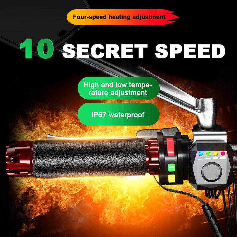 Waterproof Motorcycle Heated Pads Hand Grips Kits Handlebar Warmer Covers