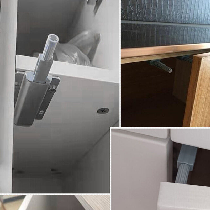 10pcs Cabinet Catches Drawer Damper Buffer Invisible Handle Furniture Hardware