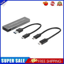 M.2 NVME PCIE SATA M/B Key SSD USB Type C Mobile Enclosure (2 Cables)