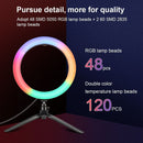 Live Streaming Tripod Stand Ring Video Light Kit 10.2 inch 26cm Selfie Lamp