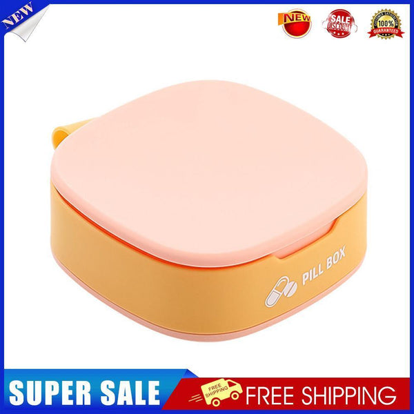 Portable Mini Pill Box Tablet Medicine Dispenser Case Organizer (Yellow)