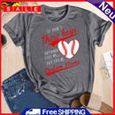 Independence Day Print Baseball Letter T-Shirt (Grey XXL)