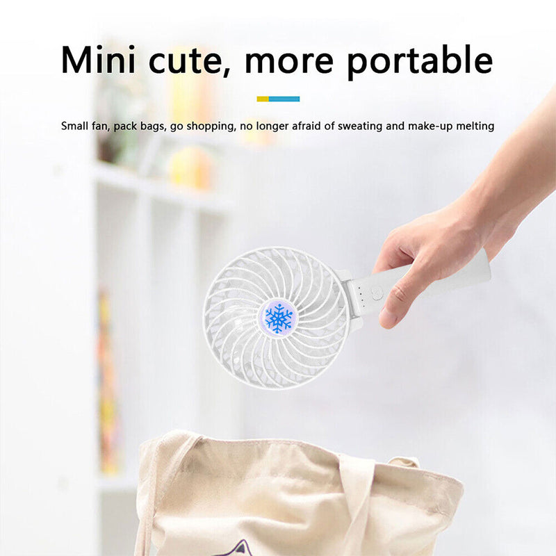 USB Rechargeable Foldable Handheld Desktop Fan Small Summer Personal Cooler Fans
