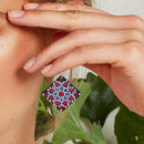 5D DIY Diamond Painting Earrings Double-sided Square Drop Earrings (RZ010) Newly