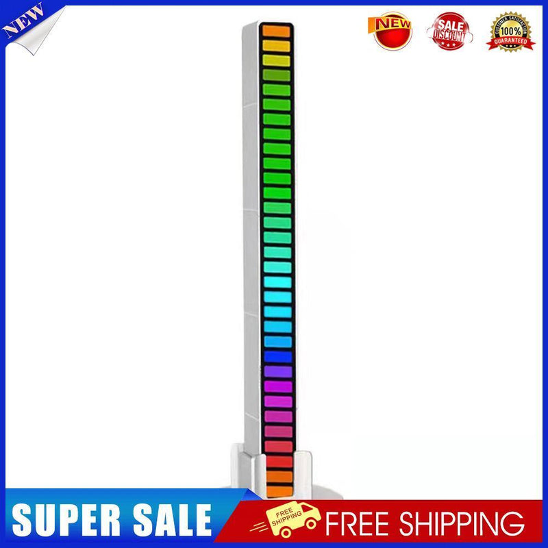 Pickup Rhythm Lights RGB Voice Control Music Light Stick Car Decor (White)