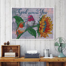 5D Diamond Painting DIY Flower Letters Partial Special Shape Drill (X055) Newly
