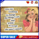 Metal Tin Sign Poster Retro Girl Plate Plaque for Bar Pub Club Wall Art (F)