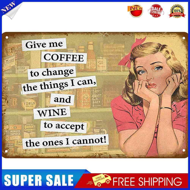 Metal Tin Sign Poster Retro Girl Plate Plaque for Bar Pub Club Wall Art (F)