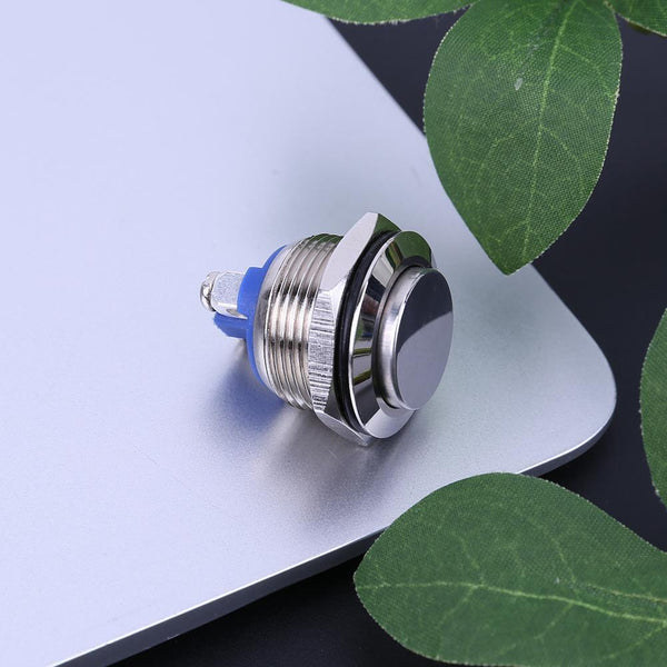19mm High Round Head Momentary Stainless Steel Push Button Switch Newly