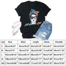 Independence Day America Girl Tea T-Shirt (Black L)