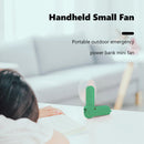 Pocket Fan USB Rechargeable Folding Fan 2000mAh Power Bank Function (Green)