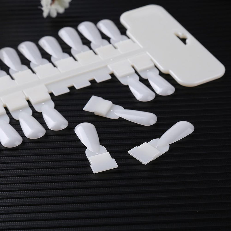 36pcs Removable False Nail Tips Color Card Nail Display Board (Skin Color)