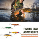 4x Artificial Minnow Fishing Lures Bait Treble Hooks Wobblers Fishing Accessory